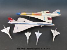 A battery powered model of Concorde with seats shown to interior,