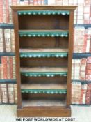 A 19thC slim mahogany bookcase with adjustable shelves (W59 x H115 x D25cm)