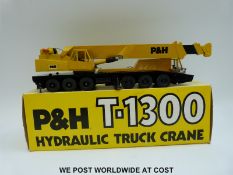 Gesha 1:50 scale diecast model P & H T 1300 Hydraulic Truck Crane,