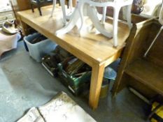 A teak dining table (H76 x L191 x W91cm)