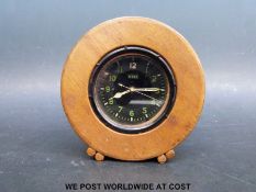 An eight-day Spitfire or similar cockpit clock,