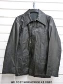 A c1970's gentleman's black leather jacket,
