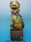 A Chinese famille jaune foo dog