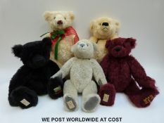 Five Deans limited edition Teddy bears,