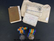 A WWI medal pair awarded to 122402 Gnr W.M Wilkinson R.