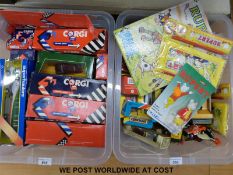 Approximately 100 Corgi, Matchbox and other diecast model vehicles including Eddie Stobart,