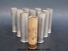 Ten four bore shotgun cartridges