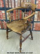 An elm-seated smoker's bow chair