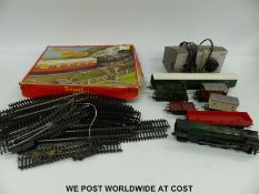 A Tri-ang 00 gauge clockwork train set RS49, in original box, together locomotives,