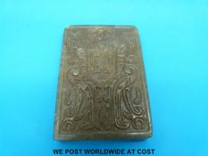 A jadeite plaque carved with auspicious symbols