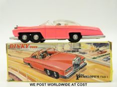 Dinky Toys diecast model Lady Penelope's Fab 1, with flurorescent pink body 100,