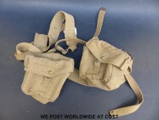 A set of unissued Home Guard webbing, pouches, braces and extremely rare belt sleeve 1940,
