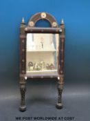 An Indian late 19th / early 20thC wire inlaid hand mirror with ivory fittings,