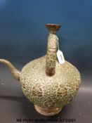 A Kashmiri copper ewer with relief decoration (41cm tall)