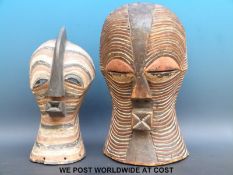 Two African tribal masks,