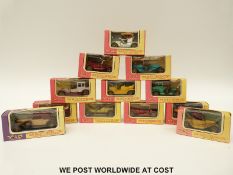 Twelve Matchbox models of Yesteryear diecast model cars,