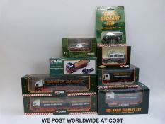 Eight Corgi Eddie Stobart diecast model lorries and commercial vehicles,