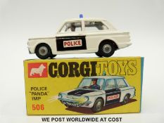 Two Corgi Toys diecast model Police Imp cars, 506, in original box.