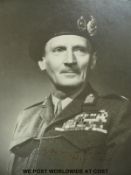 A signed black and white photograph a Field Marshal Montgomery.