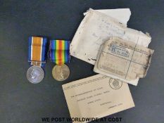 A pair of WWI medals marked 50746 Pte. J.L. Street R.A.M.