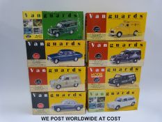 Eight Vanguards diecast model vehicles,