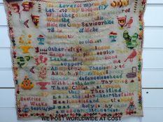 A Victorian sampler by Beatrice Weeks,