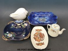 A group of mixed ceramics to include Limoges cups and saucers, Royal Worcester pin dishes,