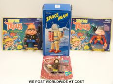 Schylling Collector Series limited and numbered edition tinplate remote control robot together with