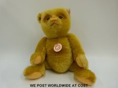 Steiff Original Teddy Bear 'Buddha', 036521, with golden mohair, button to ear,