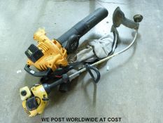 A McCulloch BVM250 petrol leaf blower / vacuum and a petrol strimmer