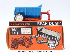 Britains Ltd model Fordson Tractor and Shawnee Poole Rear Dump Trailer, 9630,