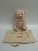 Steiff Original Musical Teddy Bear 'Candle in the Wind' 661624, with pink mohair, button to ear,