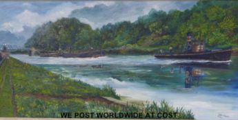 A pair of local interest oils on board, both signed Labistour,