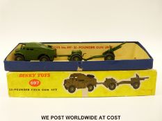 Dinky Toys diecast model 25-Pounder Field Gun Set, 697,