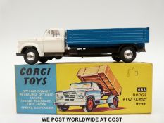Corgi Toys diecast model Dodge Kew Fargo Tipper, 483, in original box.