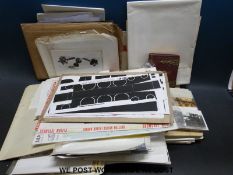 A quantity of railway drawings, mainly Midland including locomotives coaches etc,