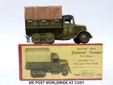 Britains Ltd diecast model British Army Covered Tender with driver caterpillar type,