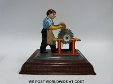 Wilesco M73 tin plate woodcutter saw mill.