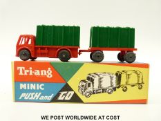 Tri-ang Minic Push and Go model Container Lorry & Trailer,