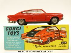 Corgi Toys diecast model Rambler Marlin Sports, 263, in original box.