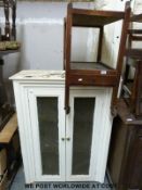 A painted meat safe (H126 x W97 x D38cm),