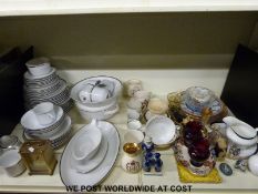 A Bohemia design dinner service comprising dinner plates.