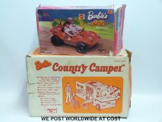 Two Metal Barbie vehicles, Buggy and Country Camper 04994,