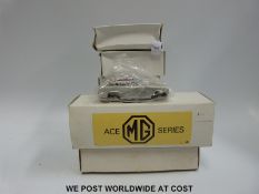 Seven diecast models and white metal model kits, all in original boxes.