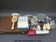 A quantity of silver plate,