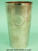 A white metal beaker by Hermes Paris engraved 