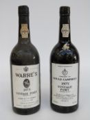 Two 75cl bottles of vintage port comprising of Gould Campbell 1976, and Warres 1975, 75cl, 20.