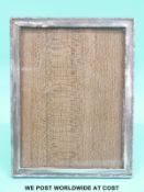 A George V hallmarked silver photograph frame, to suit 8x6 inch photographs,