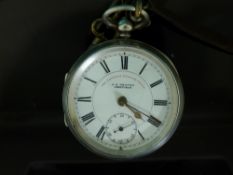 J G Graves Sheffield 'The 'Express' English Lever silver open faced pocket watch with subsidiary