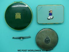 A hallmarked silver compact,